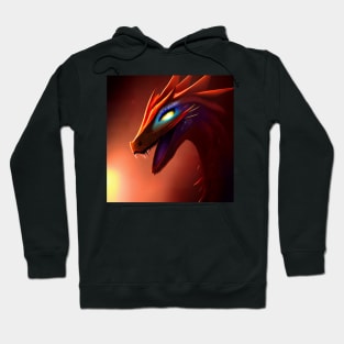 Glowing Red Serpent Dragon Hoodie